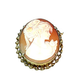 Large Vintage Cameo Brooch