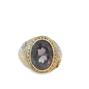 Vintage Amethyst Signet Ring in 9ct Gold