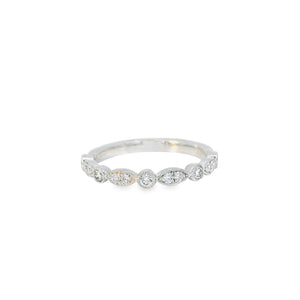 Diamond Multi Shape Stacking Band in 18ct White Gold
