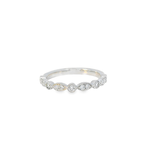 Diamond Multi Shape Stacking Band in 18ct White Gold