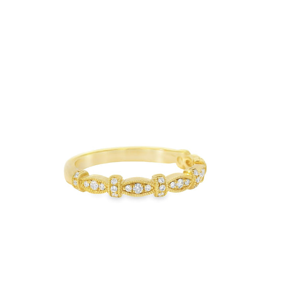 Diamond Multi Shape Stacking Band in 18ct Yellow Gold