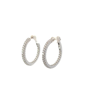 Diamond Hoop Earrings 0.86 Carats