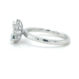 Delicate Diamond Flower Ring in 18ct White Gold