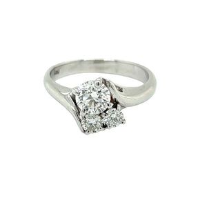 Three Stone Diamond Ring 0.87 Carats