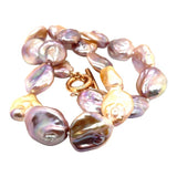 Peach tone Baroque Freshwater Pearl  Necklace