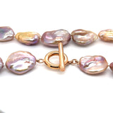 Peach tone Baroque Freshwater Pearl  Necklace