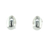 Oval Sterling Silver Clip on Earrings