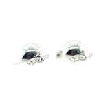 Oval Sterling Silver Clip on Earrings