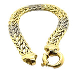 Two Toned Gold Byzantine Link Bracelet in 18ct
