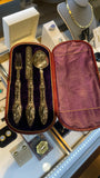 Antique Sterling Silver Three Piece Boxed Christening Set