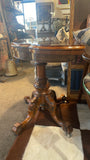 Victorian Walnut Folding Top Card Table