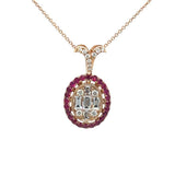 Starlight Diamond Ruby Pendant