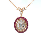 Starlight Diamond Ruby Pendant