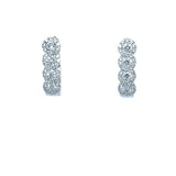 Diamond Huggie Cluster Earrings