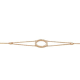 Circle Diamond Bracelet in Rose Gold 18ct