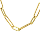 Paperclip link Necklace in 18ct Gold