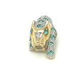 Diamond Emerald Panther Pendant