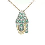 Diamond Emerald Panther Pendant