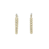 Ball Hoops Earrings in 9ct Yellow Gold
