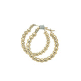 Ball Hoops Earrings in 9ct Yellow Gold