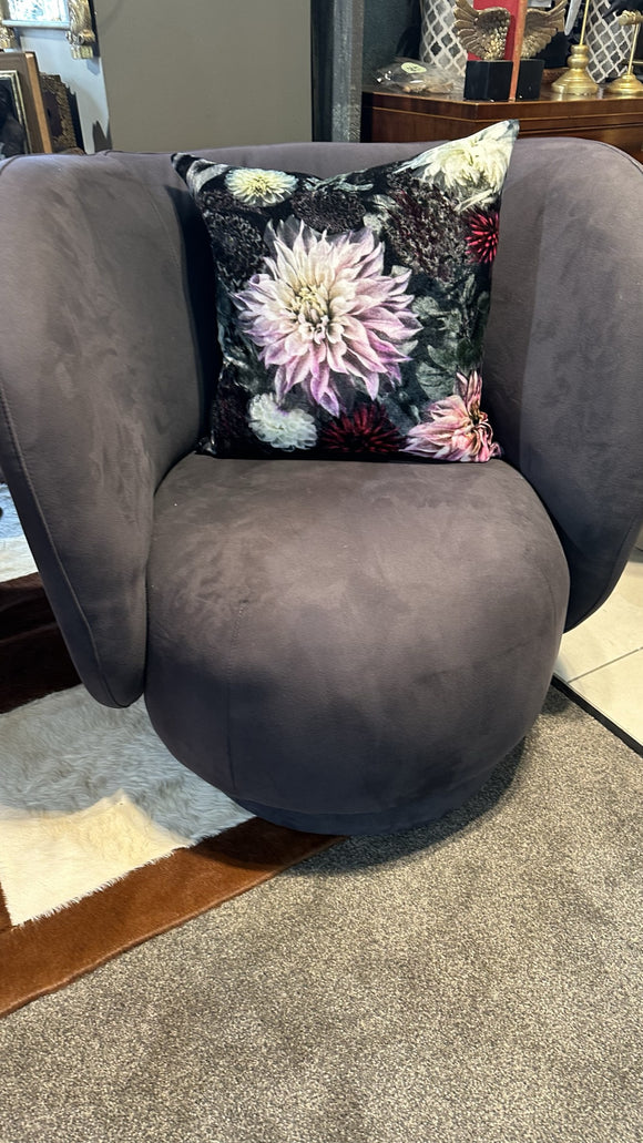SALE Charcoal Swivel Occasional Tub Chair