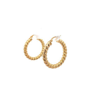 Twist Hoop Earrings in 9ct Yellow Gold 20mm