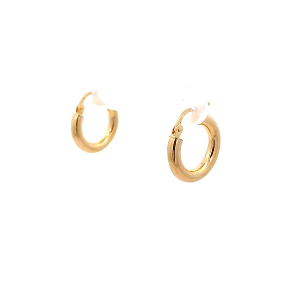 Plain Hoop Earring in 18ct Yellow Gold