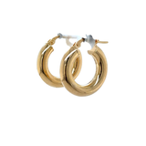 Round Hoop Earrings in 9ct Yellow Gold