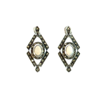 Opal Art Deco Drop Earrings