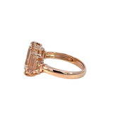 Large 5 Stone Morganite Ring in 9ct Rose Gold