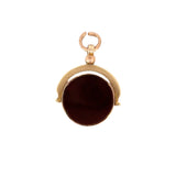 Antique Bloodstone Fob Spinner in 9ct Rose   Gold