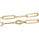 Large Oblong Paperclip Necklace in 9ct Yellow Gold