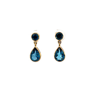 London Blue Topaz Teardrop Earrings