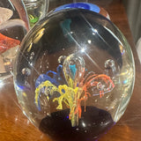 Glass Paperweight - Flower Burst