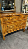 Vintage Italian Inlaid Bowfront Chest
