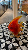 Glass Art Vase with Fish