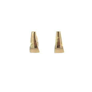 Gold Triangle Huggie Earrings