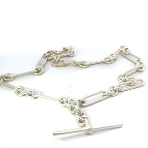 Paperclip Fob Chain Necklace in Sterling Silver - Medium