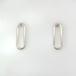 Paperclip Earrings in Sterling Silver