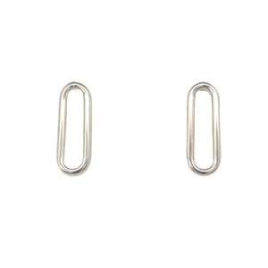 Paperclip Earrings in Sterling Silver