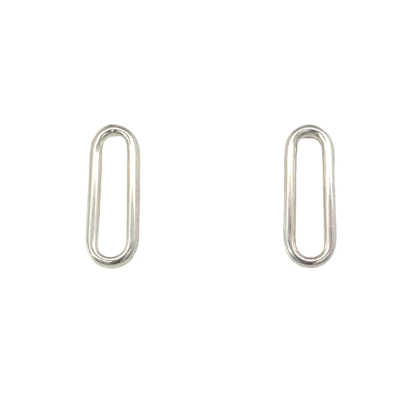 Paperclip Earrings in Sterling Silver