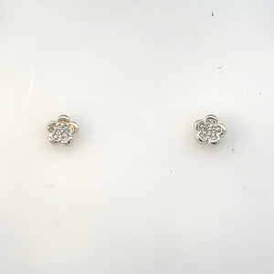 Petite Sterling Silver Flower Earrings