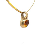 Large Oval Citrine Pendant in 9ct Yellow Gold