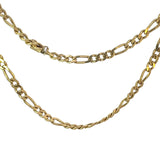Solid Figaro Chain in 18ct Yellow Gold - 81cm