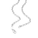 Sterling Silver Oval Belcher Chain Necklace - 70cm