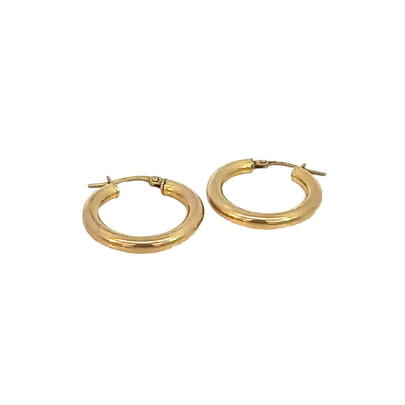 9ct Gold Hoop Earrings - 20mm