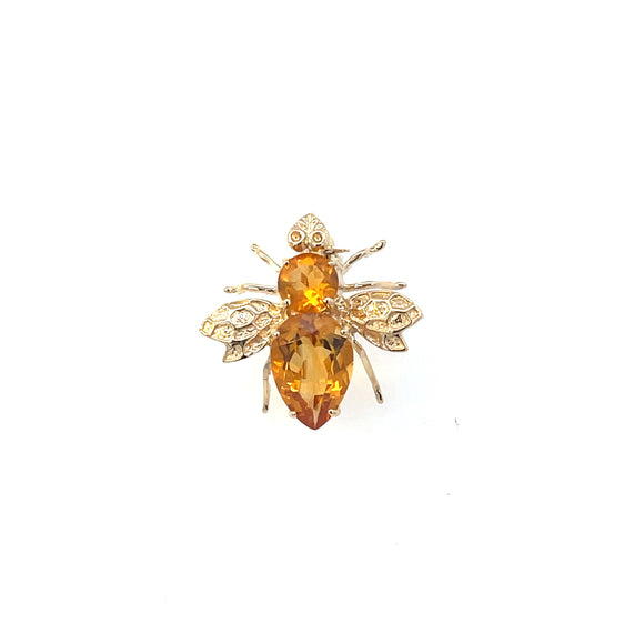 Citrine Bee Brooch Pendant