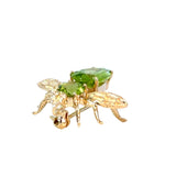 Peridot Bee Brooch Pendant