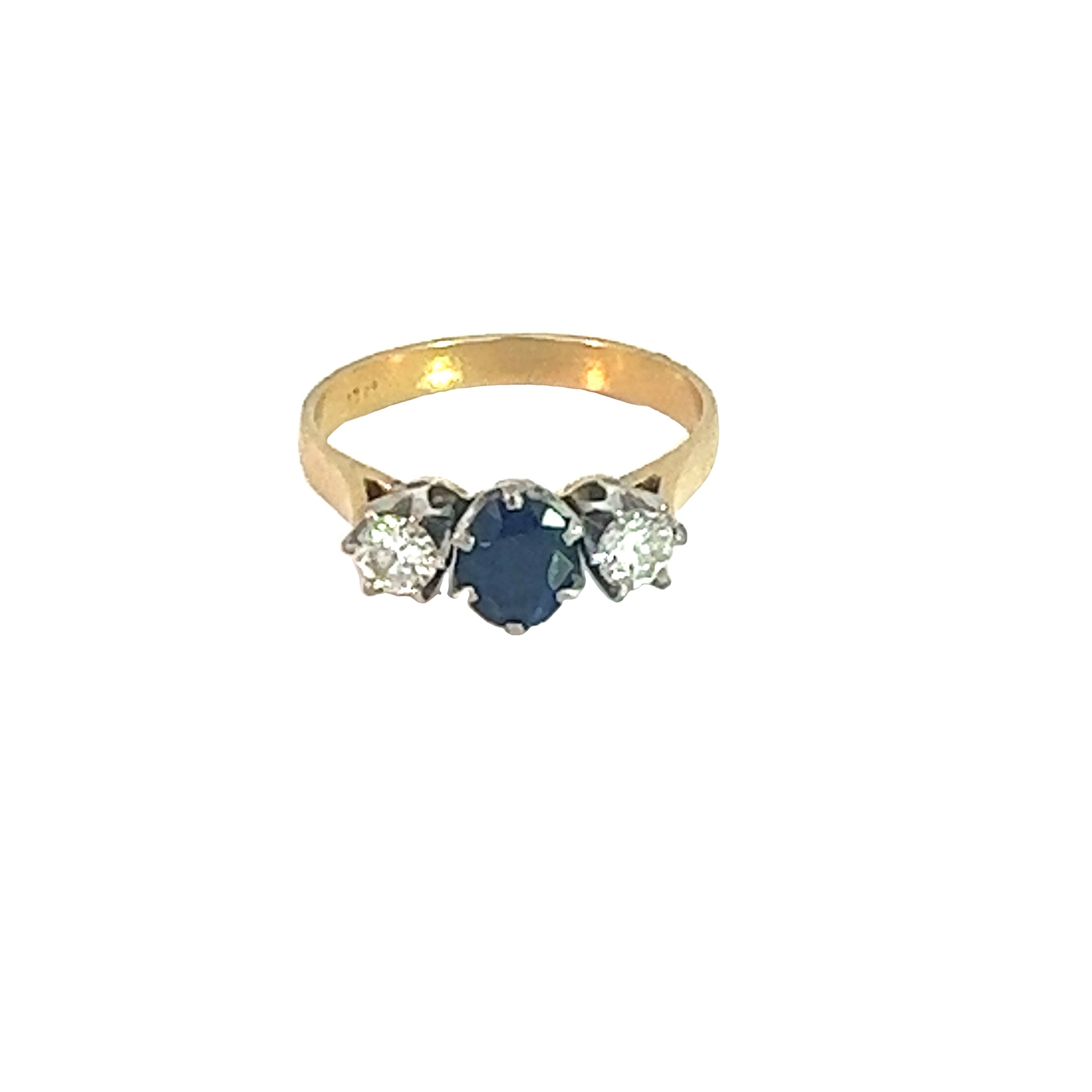 Sapphire Diamond Three Stone Ring – Jems of Remuera