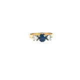 Sapphire Diamond Three Stone Ring